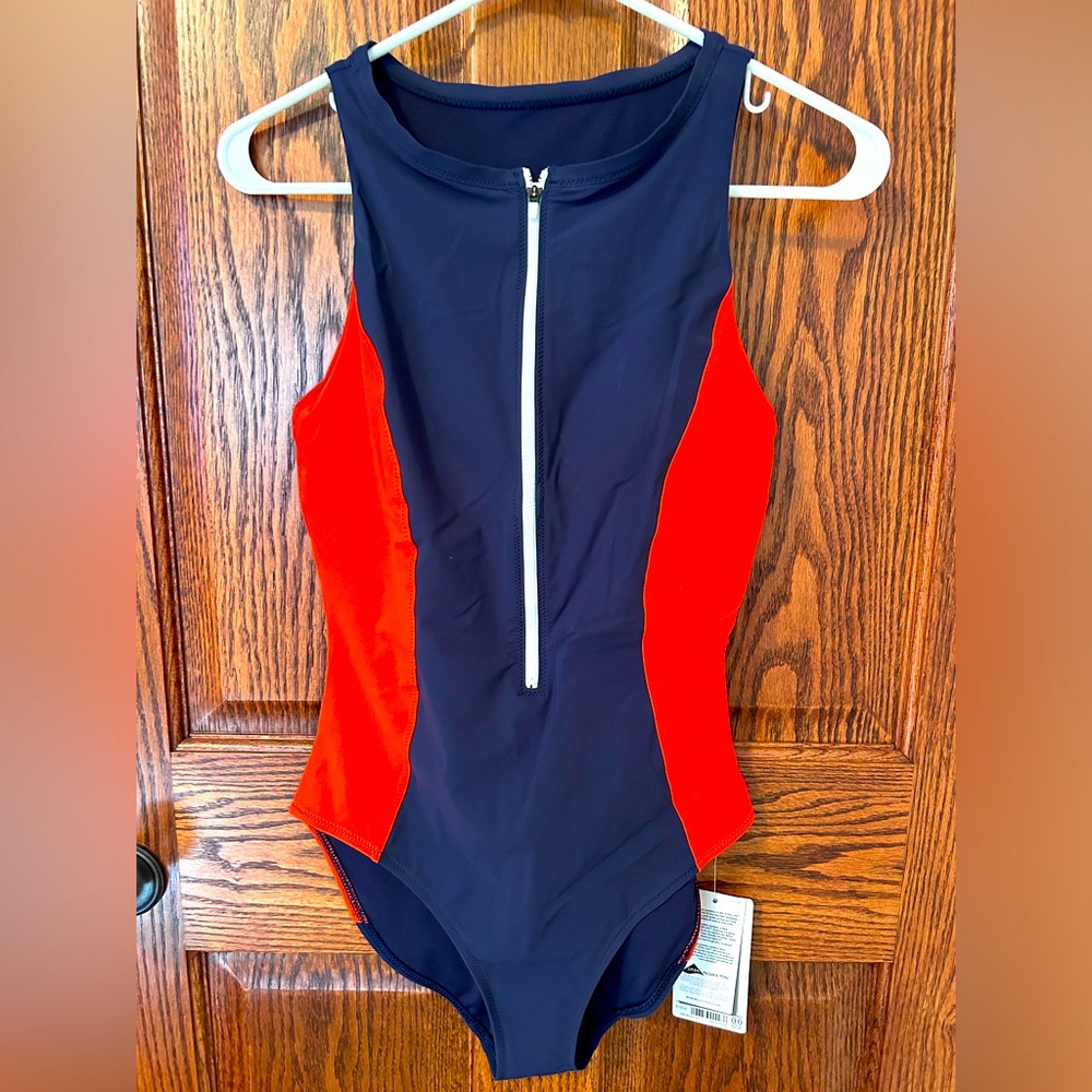 One piece swim suite with zipper front by Athleta
